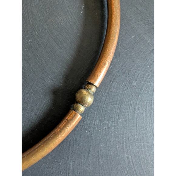 Vintage Copper Brass Ball Neck Ring Choker 46.89 grams - Picture 4 of 6